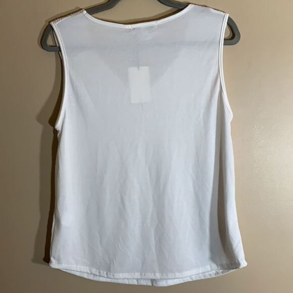 Green Envelope White Tank Top - Picture 2 of 4